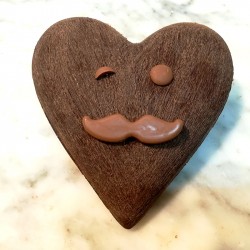 Grand Coeur moustache Noir