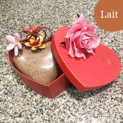 Grand Coeur Brossé Saint Valentin Lait