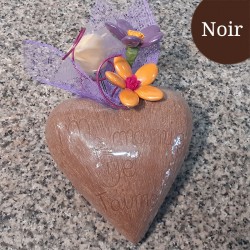 Grand Coeur Brossé Grand Mère Noir