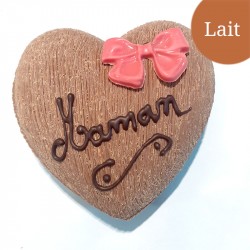 Coeur moyen brossé fête mamans Lait
